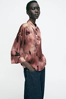 PRINTED SATIN SHIRT