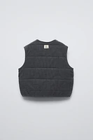 PADDED FINE-WALE CORDUROY VEST