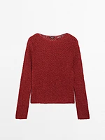 Pull maille ajourée et fil