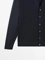 Cardigan 100 % laine mérinos