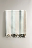 SERVIETTE DE PLAGE PARÉO COTON RAYURES