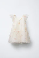 FLORAL PRINT ORGANZA DRESS