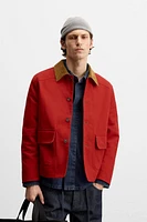 CONTRASTING COLLAR JACKET