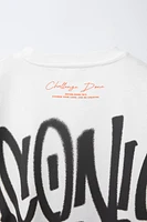 T-SHIRT À IMPRIMÉ GRAFFITI