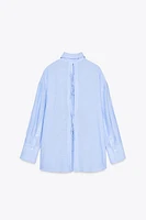 CHEMISE OVERSIZE RAYURES OUVERTURES NŒUDS DOS