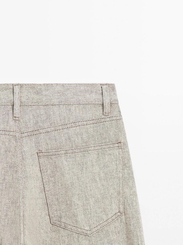 Jean wide leg taille moyenne