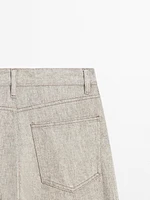 Jean wide leg taille moyenne