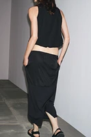 COMBINED KNIT MIDI SKIRT