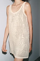 ROBE COURTE À SEQUINS ZW COLLECTION