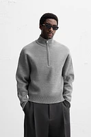 QUARTER ZIP SWEATER