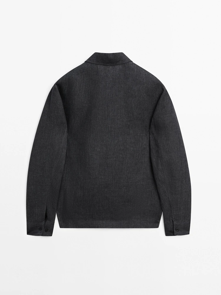 100% linen overshirt