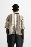 CROCHET TEXTURED POLO SHIRT