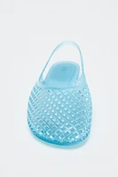 RUBBERIZED EFFECT SLINGBACK SHOES