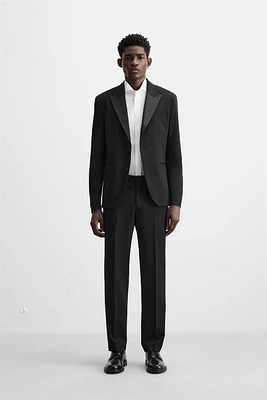 WOOL BLEND TUXEDO SUIT PANTS