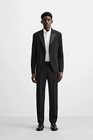 WOOL BLEND TUXEDO SUIT PANTS