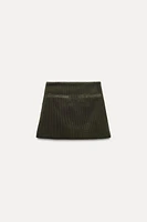 CORDUROY MINI SKIRT