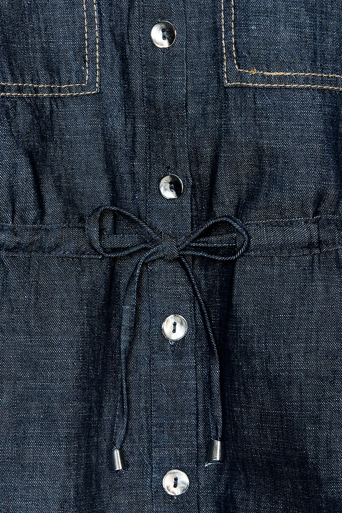 CHEMISE À CORDONS AVEC LIN