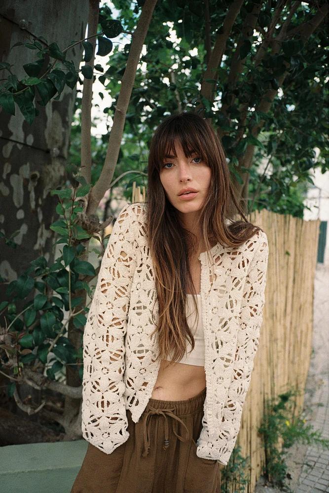 SEQUIN MACRAMÉ JACKET