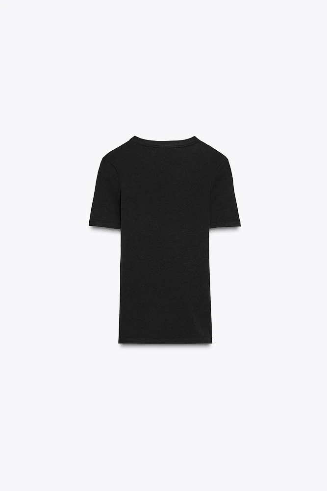 TOP WITH TRICOT DETAIL