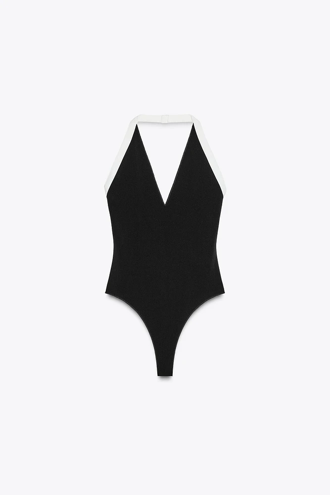 CONTRAST STRETCH BODYSUIT
