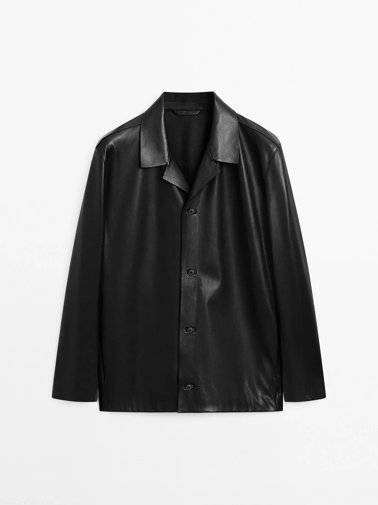 Veste légère courte en cuir nappa - Limited Edition
