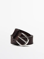 Nappa leather belt