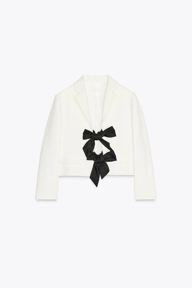 BLAZER LACETS CONTRASTE