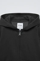 BASIC ZIP SWEATSHIRT