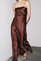 SATIN STRAP DRESS