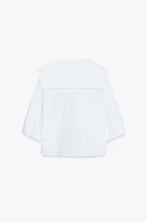 BIB COLLAR POPLIN SHIRT