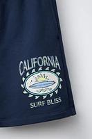 SURF PRINT PLUSH SHORTS