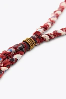 BEADED BRAIDED WOVEN NECKLACE