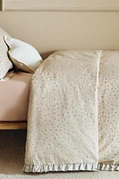 HOUSSE DE COUETTE ENFANT VOLANT FLEUR