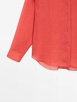 Flowing ramie blend shirt