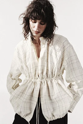 SURCHEMISE BLOUSON BOMBER À CARREAUX ZW COLLECTION