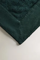 COTTON BEACH TOWEL WITH LINEN BORDER