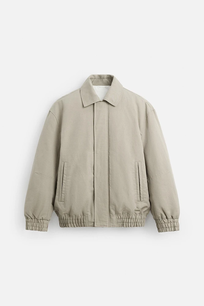 PADDED COTTON-LINEN JACKET