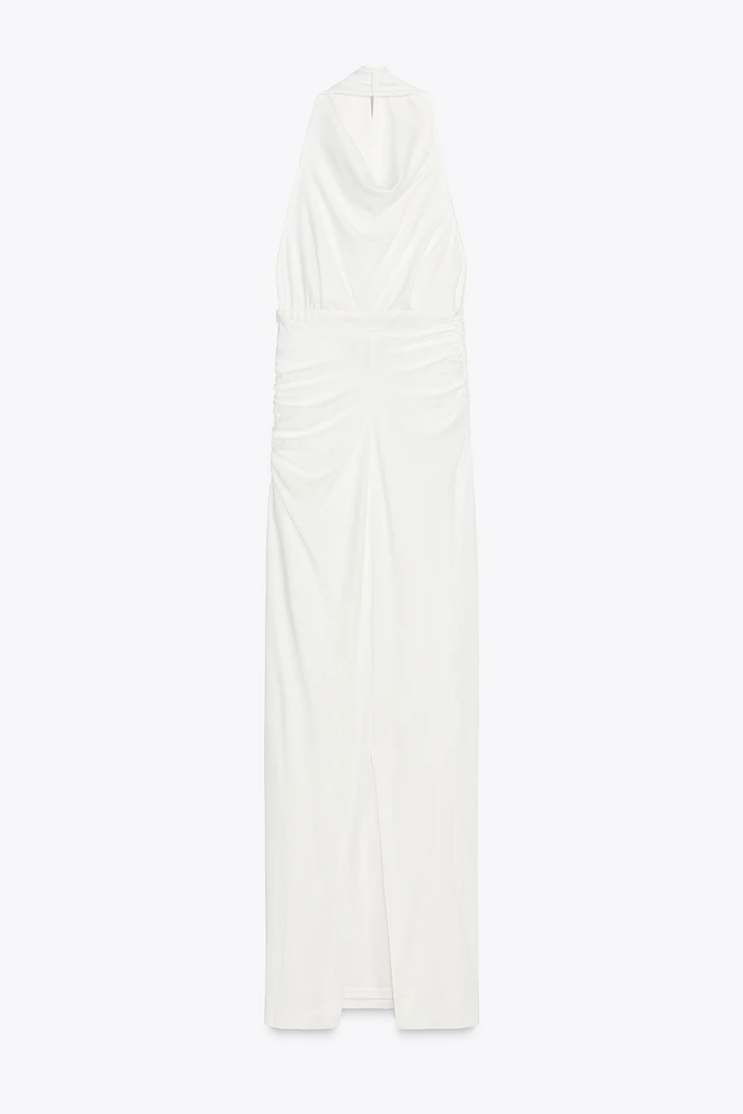 ROBE LONGUE HALTER DOS NU