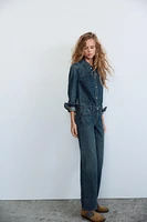 STRAIGHT TRF DENIM JUMPSUIT