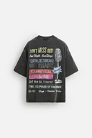T-SHIRT DÉLAVÉ IMPRIMÉS