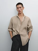 Lightweight regular fit 100% linen shirt