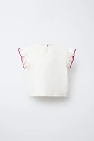 T-SHIRT APPLIQUÉ FLEUR