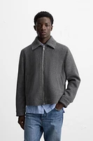 WOOL BLEND FELT TEXTURE JACKET