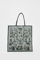 EMBROIDERED FABRIC BAG