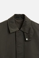 WAXED EFFECT WASHED JACKET