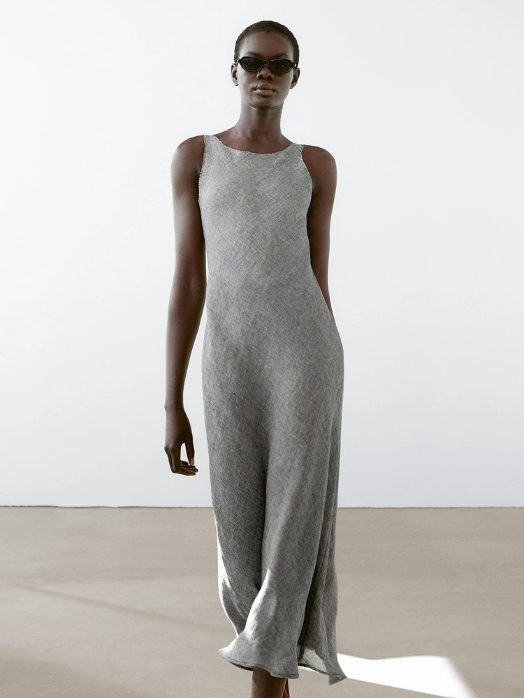 Robe midi 100 % lin