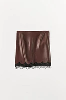 LIMITED EDITION LEATHER LACE SKIRT