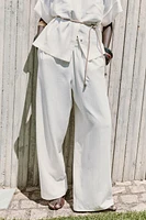 RUSTIC WIDE LEG RAMIE PANTS