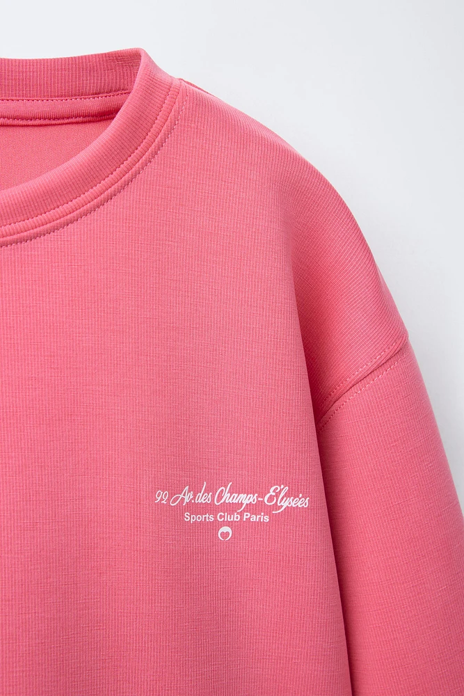 ATHLETIC SWEATSHIRT WITH TEXT