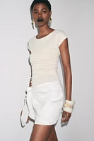 SIDE DRAPE T-SHIRT